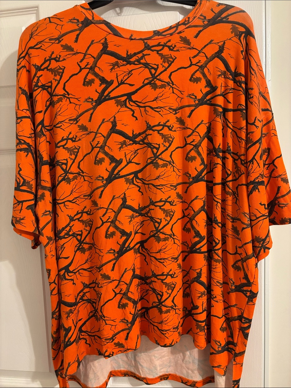 Bright Orange Tree-Branch Pattern Tee - Picture 2 of 6